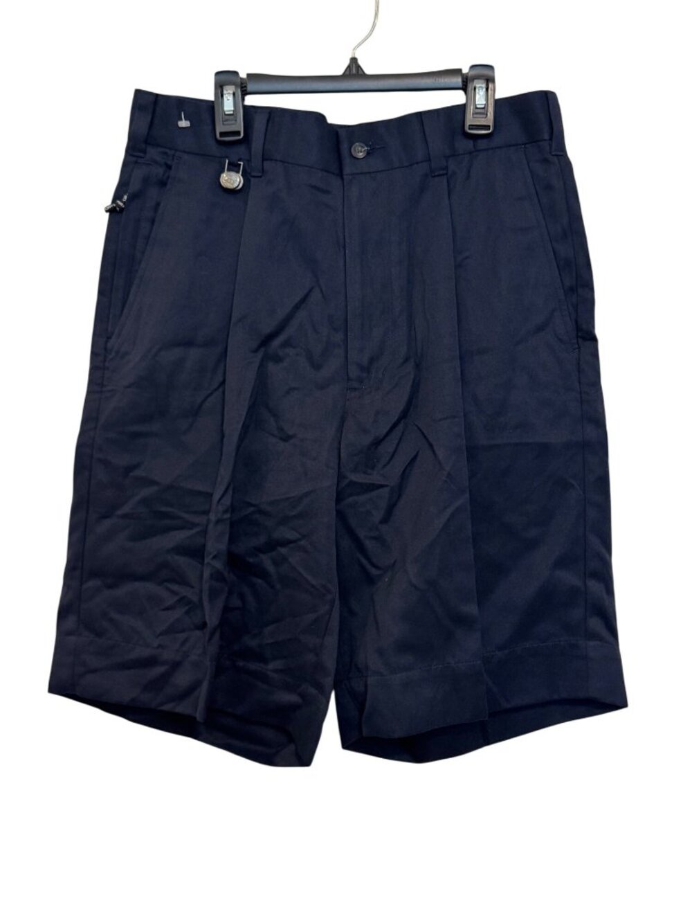 Grand Slam Mens Navy Pleated Golf Shorts Size 32 Polyester New Without Tags